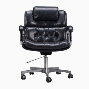 Mid-Century Modern Leather Office Chair by Ring Mekanikk, 1970s-ZZH-2041400