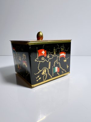 Mid-Century Modern Lidded Box with European Flag Motif, 1960s-VTK-2020677