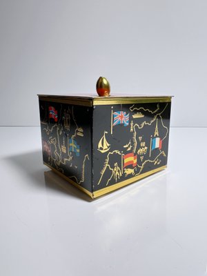 Mid-Century Modern Lidded Box with European Flag Motif, 1960s-VTK-2020677