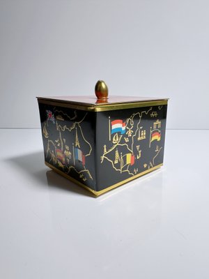 Mid-Century Modern Lidded Box with European Flag Motif, 1960s-VTK-2020677