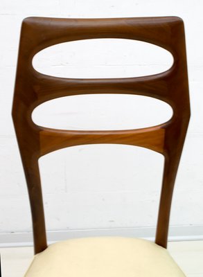 Mid-Century Modern Mahogany Dining Chairs by Vittorio Dassi, 1950s, Set of 6-FER-743041