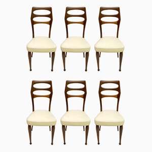 Mid-Century Modern Mahogany Dining Chairs by Vittorio Dassi, 1950s, Set of 6-FER-743041