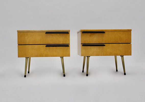 Mid-Century Modern Maple Nightstands, Italy, 1960s, Set of 2-NB-920109