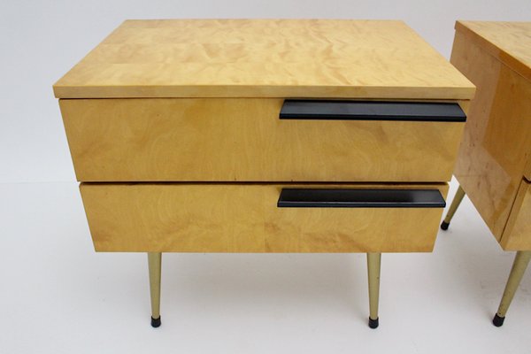 Mid-Century Modern Maple Nightstands, Italy, 1960s, Set of 2-NB-920109