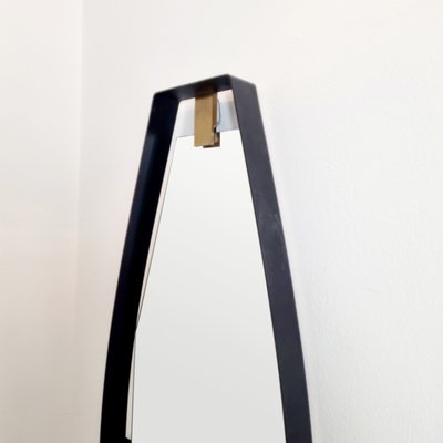 Mid-Century Modern Metal and Brass Mirror by Santambrogio & De Berti, 1950s-PUG-2035971