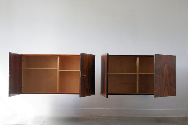 Mid-Century Modern Modular Rosewood Wall Units & Wall Cabinet, Denmark, 1960s, Set of 3-UMB-2034016