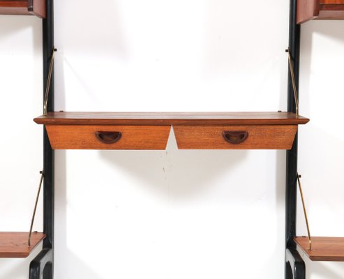 Mid-Century Modern Modular Wall Unit in Teak by Louis van Teeffelen for Wébé, 1950s, Set of 13-MY-1780739