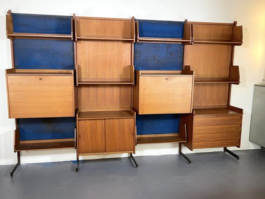 Mid-Century Modern Modular Wood Bookcase, 1950s-OT-1320737