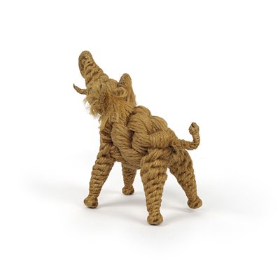 Mid-Century Modern Movable Elephant in Rope and Iron Wire by Jørgen Bloch-RY-1702538