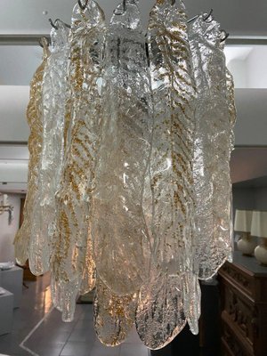 Mid-Century Modern Murano Glass Cascade Chandelier attributed to Mazzega, 1970s-NMK-1811557