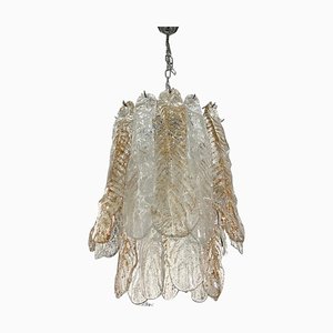 Mid-Century Modern Murano Glass Cascade Chandelier attributed to Mazzega, 1970s-NMK-1811557