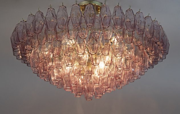 Mid-Century Modern Murano Glass Poliedri Chandelier by Carlo Scarpa for Venini, 1970s-FER-1396371