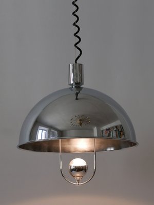 Mid-Century Modern Nickel-Plated Brass Pendant Lamp by Florian Schulz, 1970s-WPT-1010147