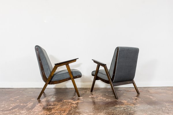 Mid-Century Modern Oak Armchairs, 1960s, Set of 2-IXL-1746939