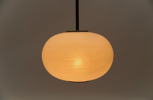 Mid-Century Modern Opaline Glass Ball Pendant Lamp by Doria Leuchten, Germany, 1960s-KQB-1734089