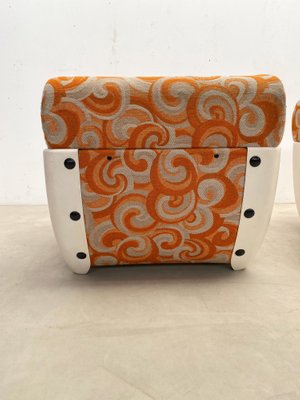 Mid-Century Modern Orange Armchairs, Italy, 1970s, Set of 2-FGA-1333588