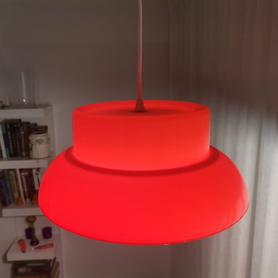 Mid-Century Modern Orange Hanging Lamp in Acrylic, 1960s-SCS-1229102