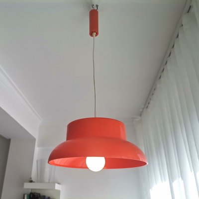 Mid-Century Modern Orange Hanging Lamp in Acrylic, 1960s-SCS-1229102