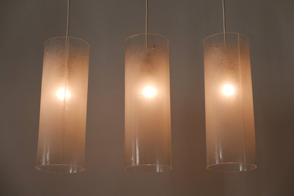 Mid-Century Modern Pendant Lamps attributed to Rupert Nikoll, Austria, 1970s, Set of 3-WPT-1815455