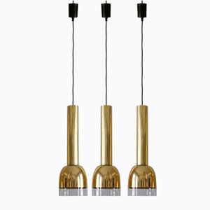 Mid-Century Modern Pendant Lamps from Glashütte Limburg, Germany, 1970s, Set of 3-WPT-1193498