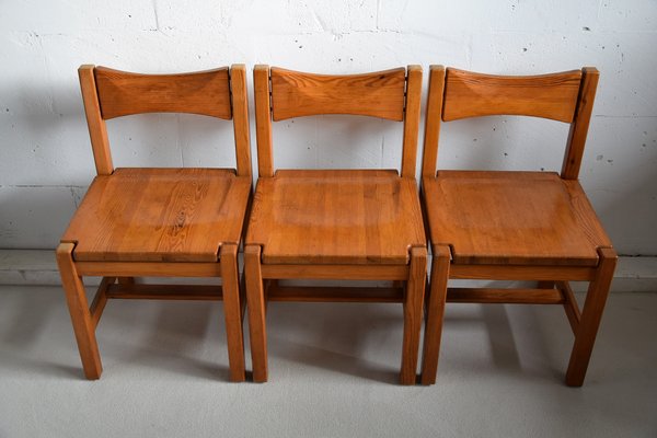 Mid-Century Modern Pine Dining Chairs by Ilmari Tapiovaara for Laukaan Pu, Set of 4-IEI-868717