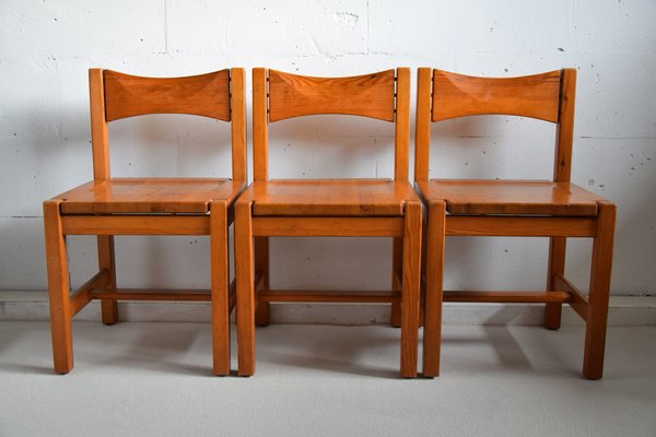 Mid-Century Modern Pine Dining Chairs by Ilmari Tapiovaara for Laukaan Pu, Set of 4-IEI-868717