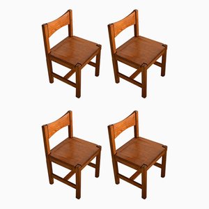 Mid-Century Modern Pine Dining Chairs by Ilmari Tapiovaara for Laukaan Pu, Set of 4-IEI-868717