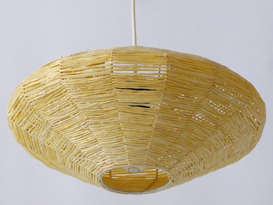 Mid-Century Modern Raffia Bast Pendant Lamp or Hanging Light, Germany, 1970s-WPT-1436122