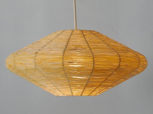 Mid-Century Modern Raffia Bast Pendant Lamp or Hanging Light, Germany, 1970s-WPT-1436122