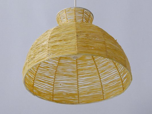 Mid-Century Modern Raffia Bast Pendant Lamp or Hanging Light, Germany, 1970s-WPT-1436135