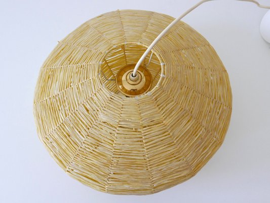 Mid-Century Modern Raffia Bast Pendant Lamp or Hanging Light, Germany, 1970s-WPT-1436122