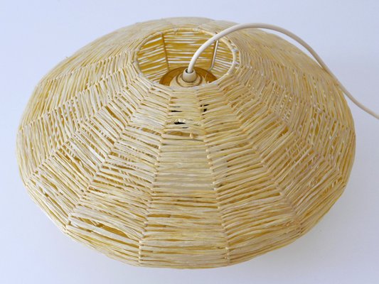 Mid-Century Modern Raffia Bast Pendant Lamp or Hanging Light, Germany, 1970s-WPT-1436122