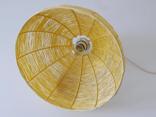 Mid-Century Modern Raffia Bast Pendant Lamp or Hanging Light, Germany, 1970s-WPT-1436135