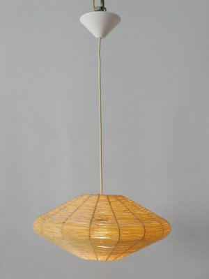 Mid-Century Modern Raffia Bast Pendant Lamp or Hanging Light, Germany, 1970s-WPT-1436122