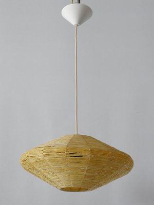 Mid-Century Modern Raffia Bast Pendant Lamp or Hanging Light, Germany, 1970s-WPT-1436122