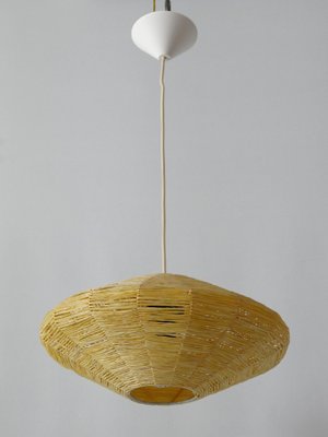 Mid-Century Modern Raffia Bast Pendant Lamp or Hanging Light, Germany, 1970s-WPT-1436122