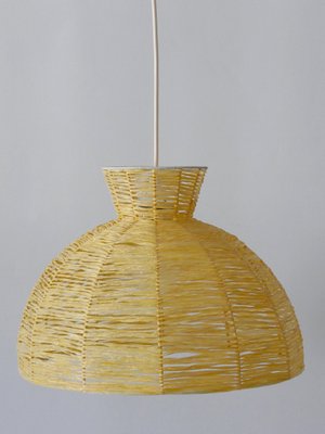 Mid-Century Modern Raffia Bast Pendant Lamp or Hanging Light, Germany, 1970s-WPT-1436135