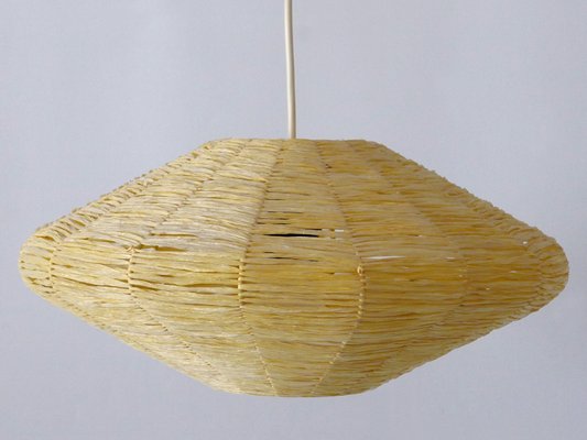 Mid-Century Modern Raffia Bast Pendant Lamp or Hanging Light, Germany, 1970s-WPT-1436122