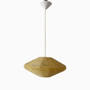 Mid-Century Modern Raffia Bast Pendant Lamp or Hanging Light, Germany, 1970s-WPT-1436122