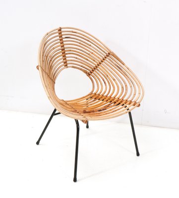 Mid-Century Modern Rattan Armchair by Dirk Van Sliedregt for Rohe, 1950s-MY-1451591