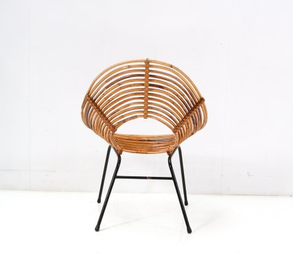 Mid-Century Modern Rattan Armchair by Dirk Van Sliedregt for Rohe, 1950s-MY-1451591