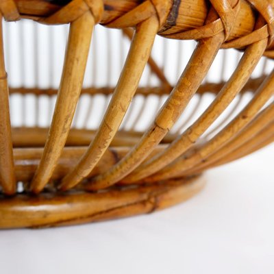 Mid-Century Modern Rattan Pouf in the style of Albini, 1960s-NYF-2018959