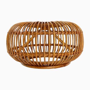 Mid-Century Modern Rattan Pouf in the style of Albini, 1960s-NYF-2018959