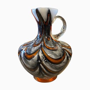 Mid-Century Modern Red and Gray Opaline Glass Jug by Carlo Moretti, 1970s-NMK-1015510