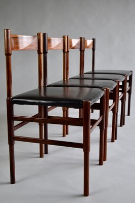 Mid-Century Modern Rosewood Dining Chairs, Set of 4-IEI-997865