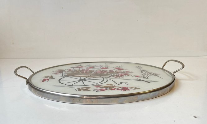 Mid-Century Modern Round Serving Tray-LCR-1444827