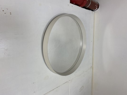 Mid-Century Modern Round White Mirror, 1960s-DE-1311424