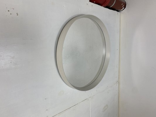 Mid-Century Modern Round White Mirror, 1960s-DE-1311424