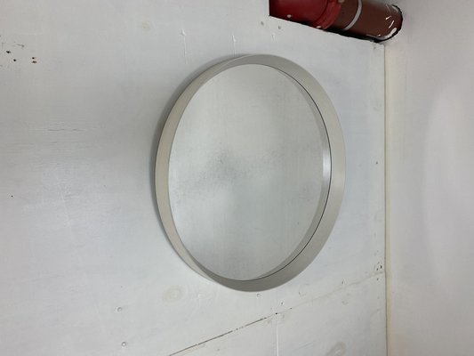 Mid-Century Modern Round White Mirror, 1960s-DE-1311424