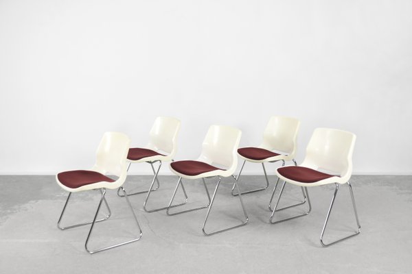 Mid-Century Modern Scandinavian Chairs by Svante Schöblom for Overman, 1970s, Set of 5-ZAA-1166379